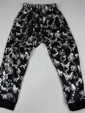 Club Exx Sweet Escape Holographic Joggers XS Reflective Rave Y2K Goth